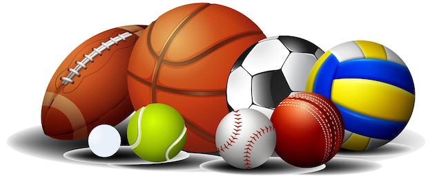 Sports Balls Collection in Vector