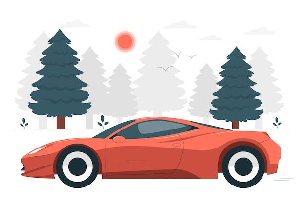 Free Vector sports car concept illustration