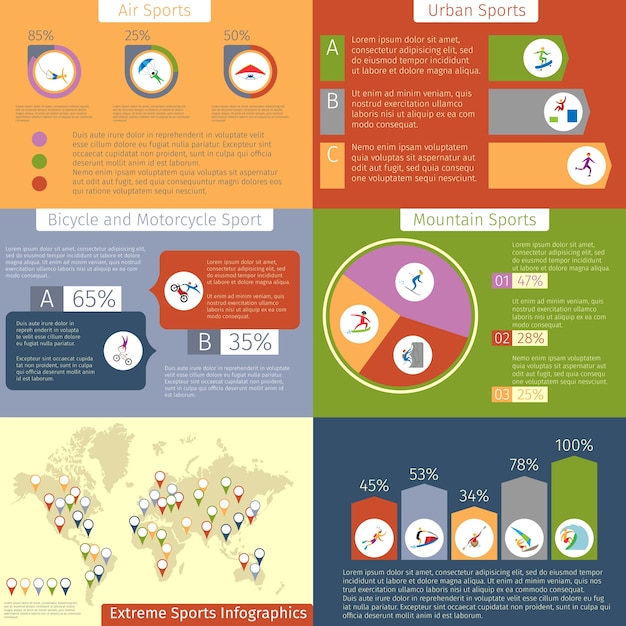 Sports infographic template