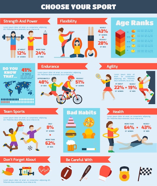 Sports Infographics Set