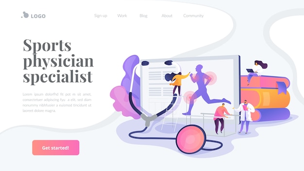 Sports physician specialist landing page template