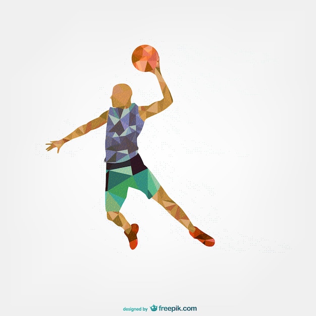 Sports player geometric template