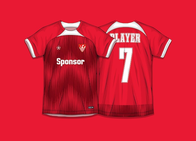 Free Vector sports shirt design ready to print football shirt for sublimation