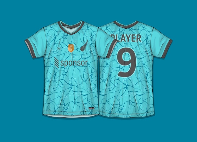 Free Vector sports shirt design ready to print football shirt for sublimation