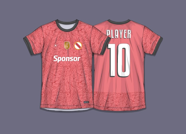 Free Vector sports shirt design ready to print football shirt for sublimation