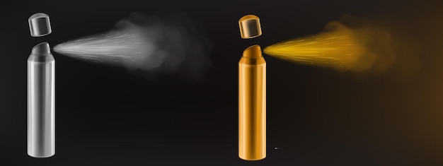 Spray mist splash from aerosol bottle