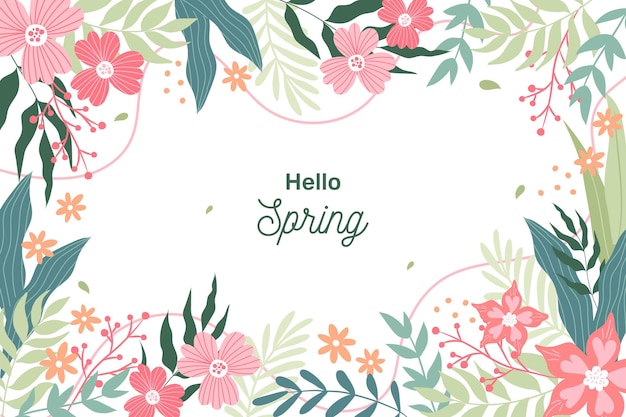 Spring background with flowers