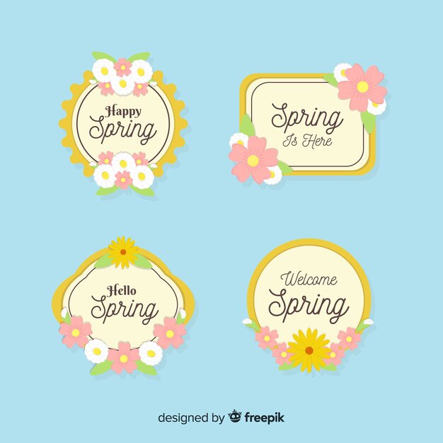 Spring badge collection