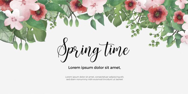 Spring banner template