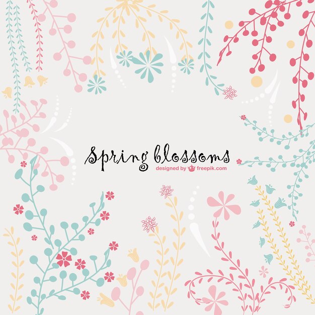 Spring blossoms background