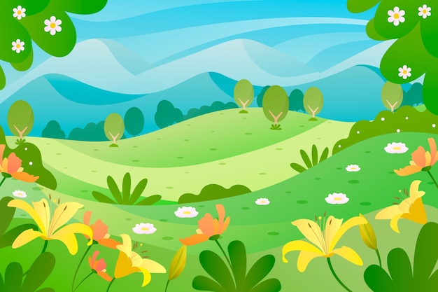 Spring concept for landscape