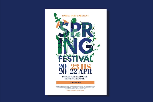 Spring festival poster template