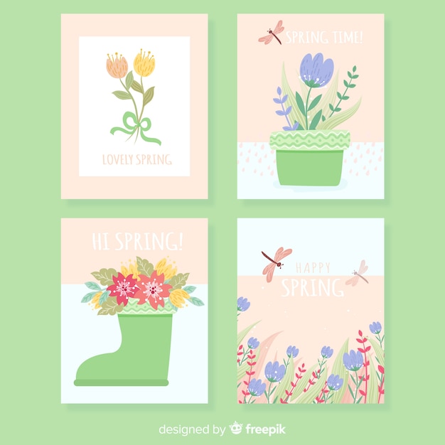 Spring floral card collection