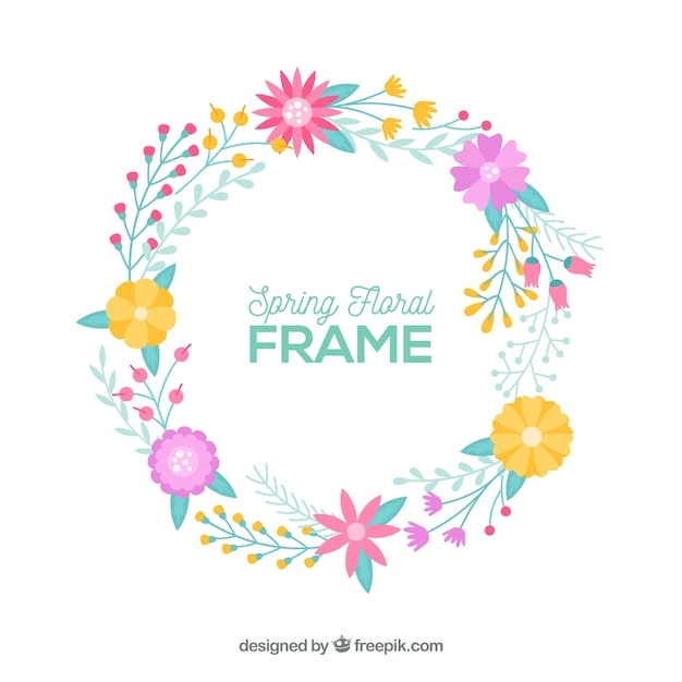 Spring floral frame