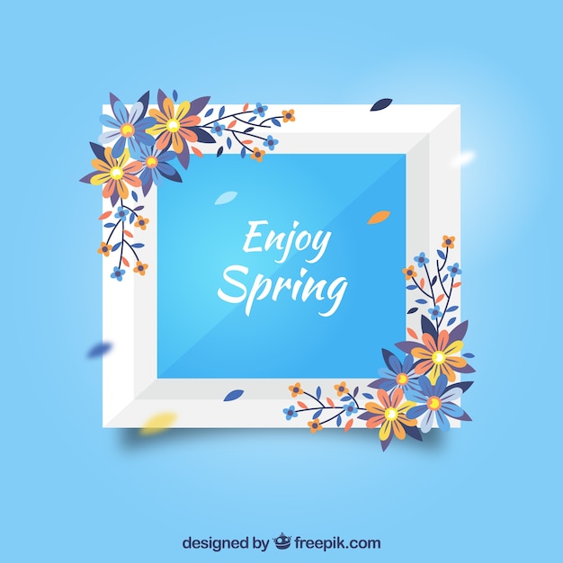 Spring floral frame 