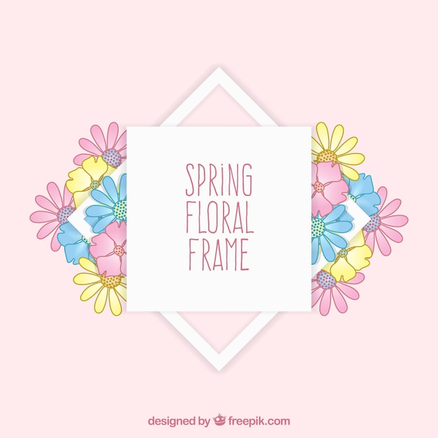 Spring floral frame 