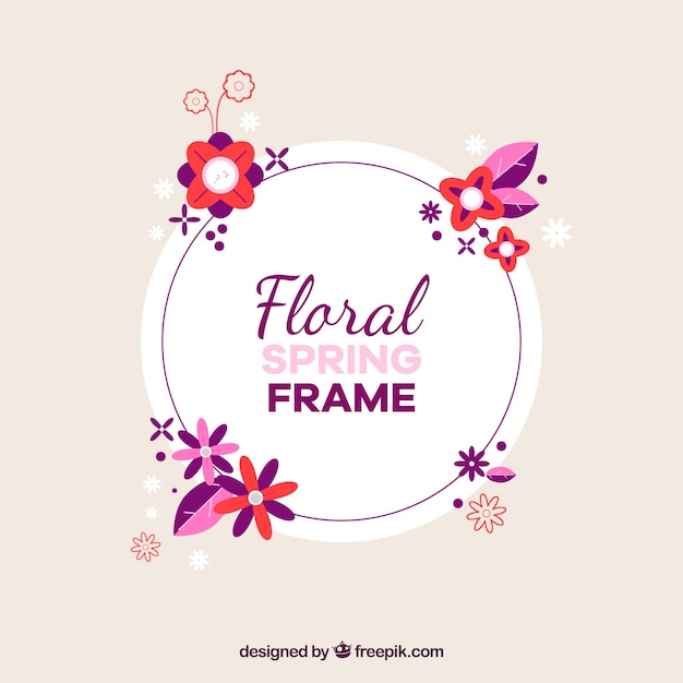 Free Vector spring floral frame 