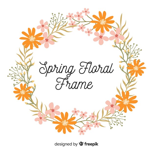 Spring floral frame