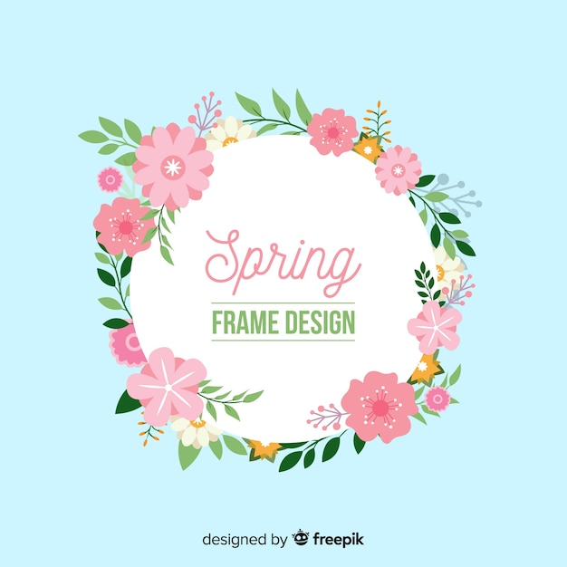 Spring floral frame