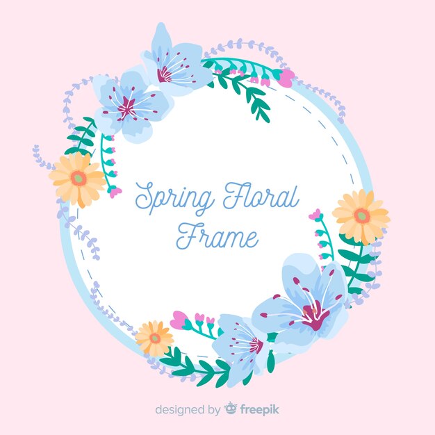 Spring floral frame