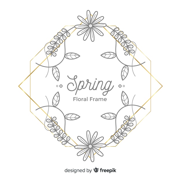 Free vector spring floral frame