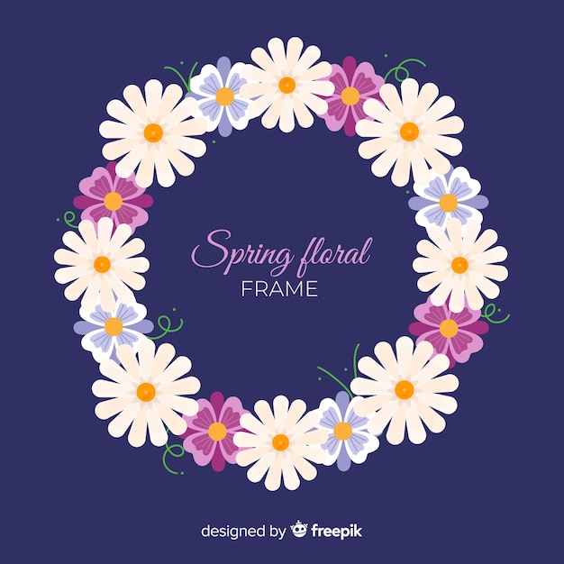 Free Vector spring floral frame