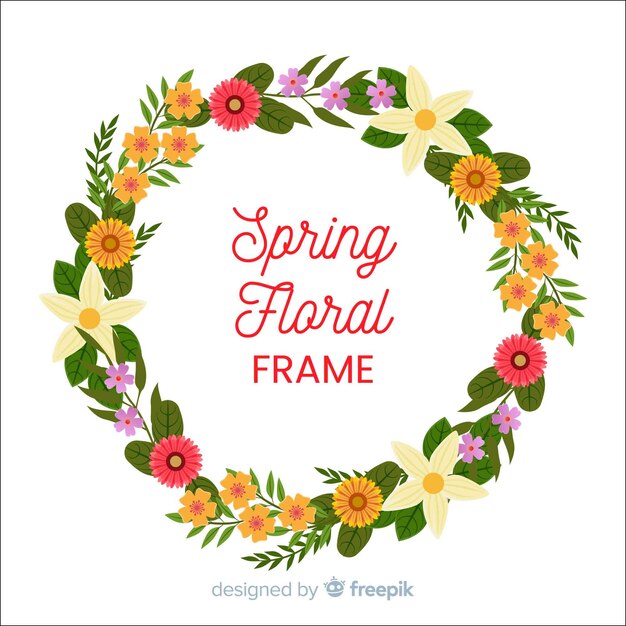 Spring floral frame