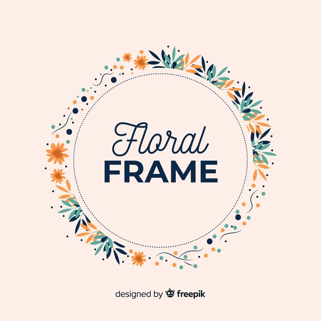 Spring floral frame