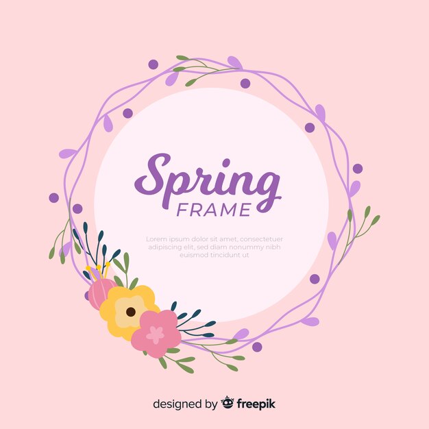 Spring floral frame