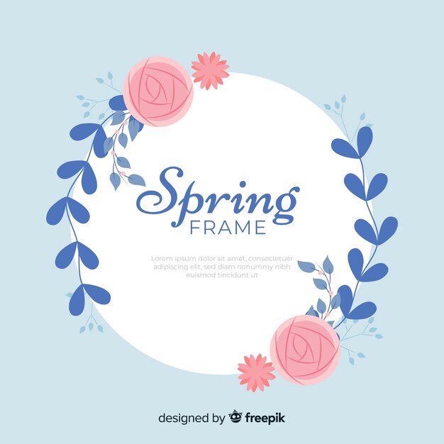 Spring floral frame