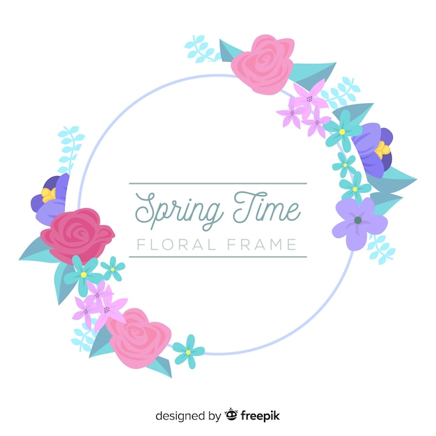 Spring floral frame