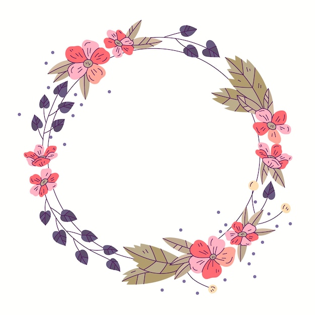 Spring floral frame