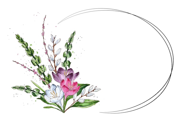 Free vector spring floral frame