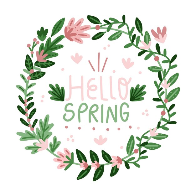 Spring floral frame