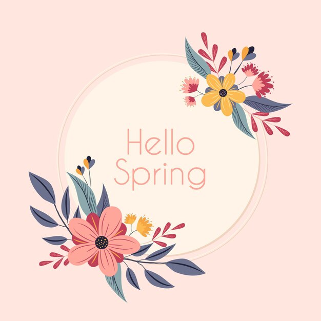 Spring floral frame