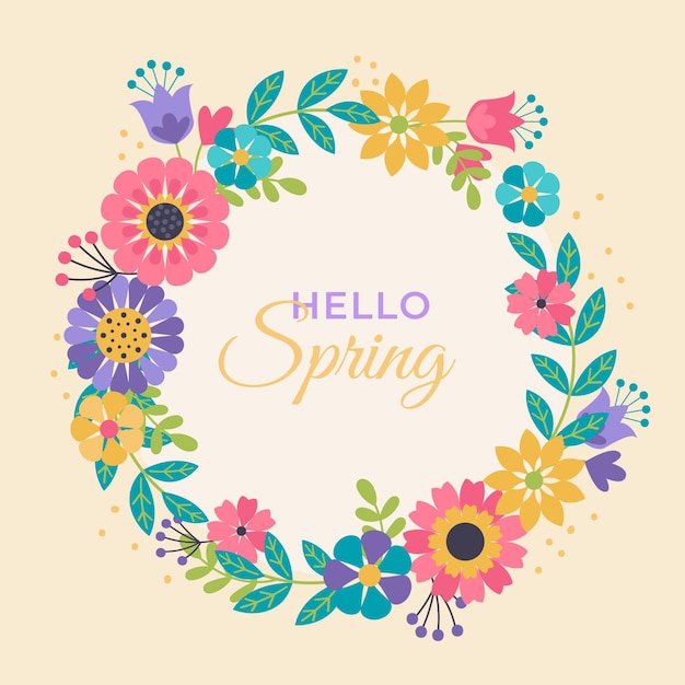 Spring floral frame