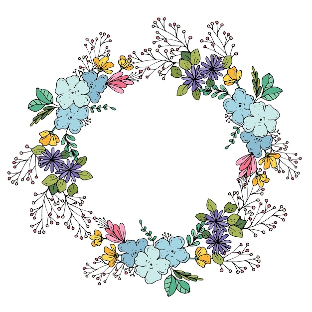 Spring floral frame