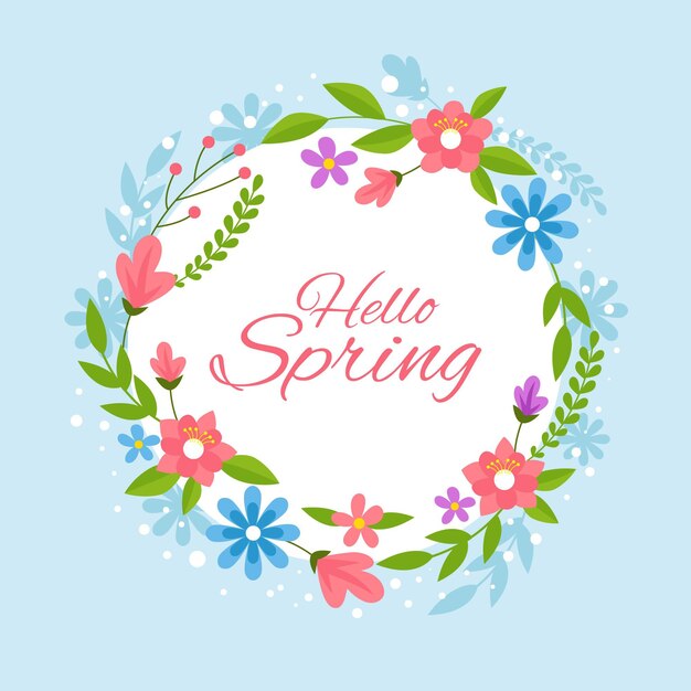 Spring floral frame