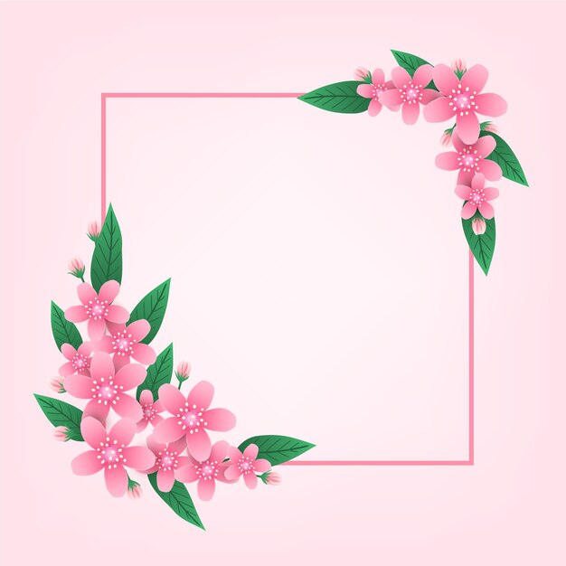 Spring floral frame