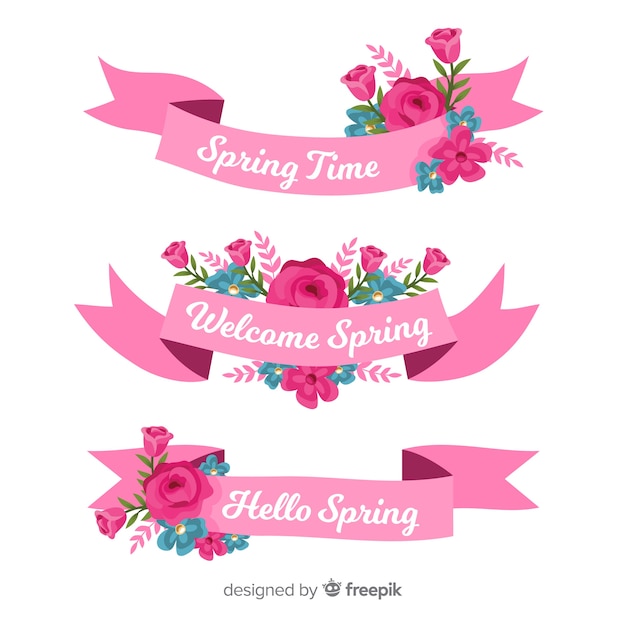 Spring floral ribbon collection