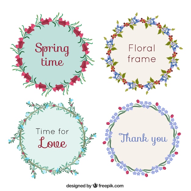 spring floral wreath set