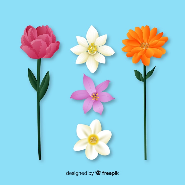 Free Vector spring flower collection