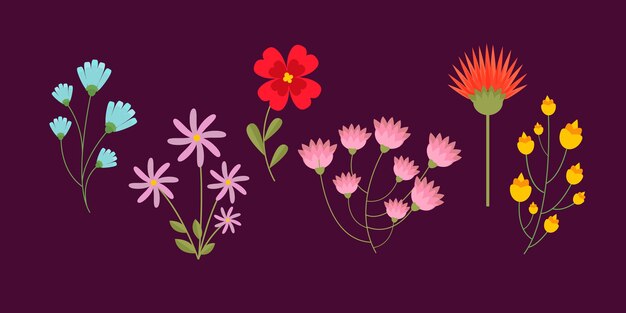 Free Vector spring flower collection