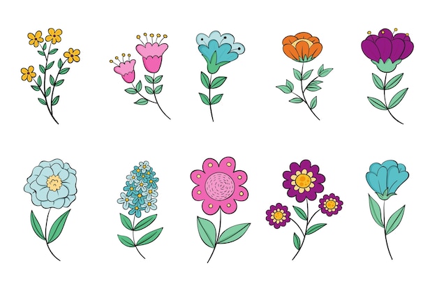 Free Vector spring flower collection