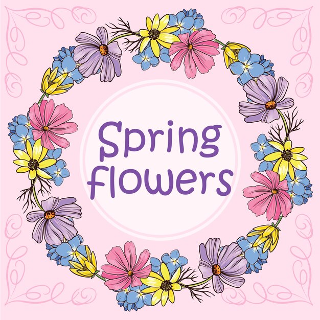 Spring flowers background