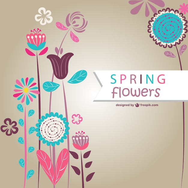 Free Vector spring flowers background