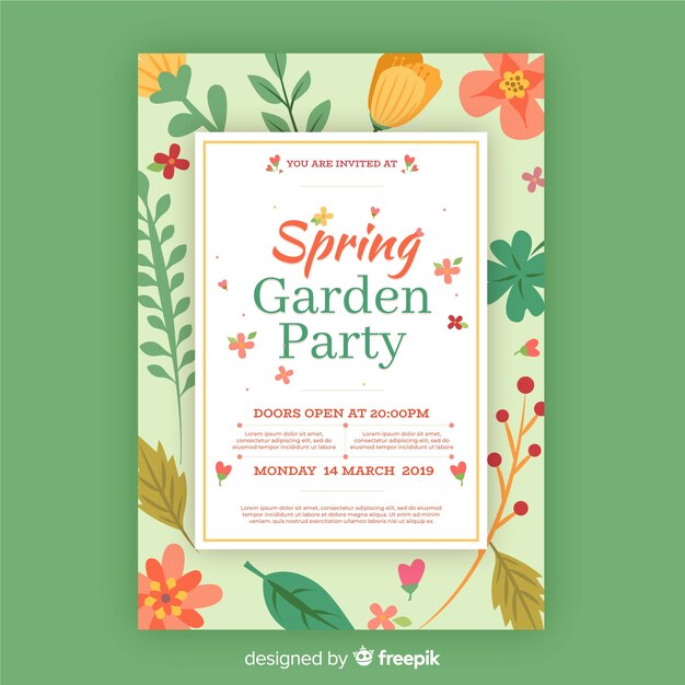 Spring garden party flyer