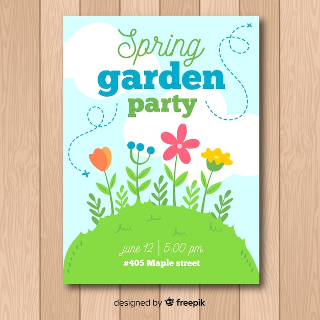 Spring garden party flyer