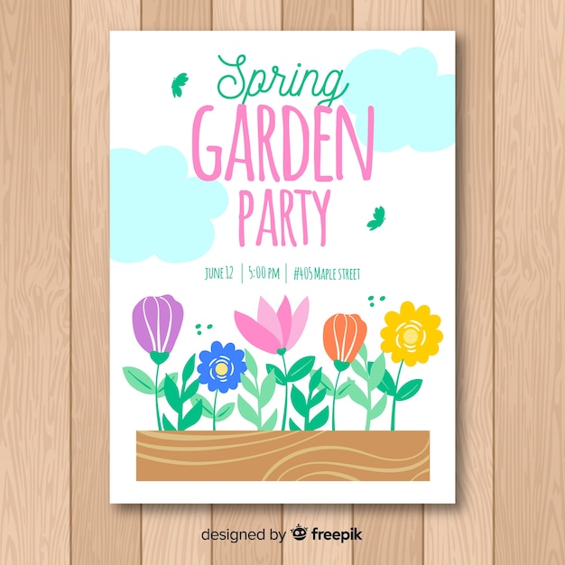 Spring garden party flyer