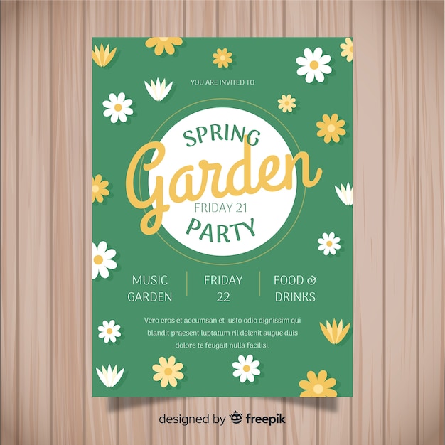 Spring garden party flyer